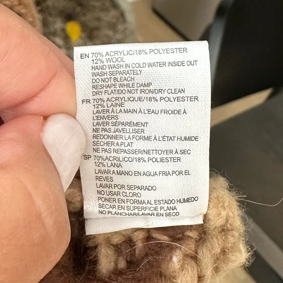 Anthropologie Brown and Tan Patterned Sweater - Picture 7 of 7